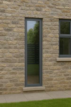 Aluminium Fixed Glass Window Panel/Sidelight 500mm x 2100mm
