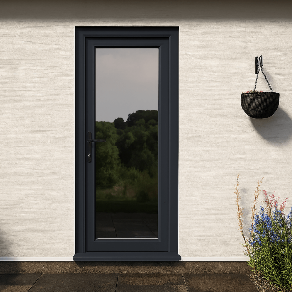 UPVC Single Glass Door